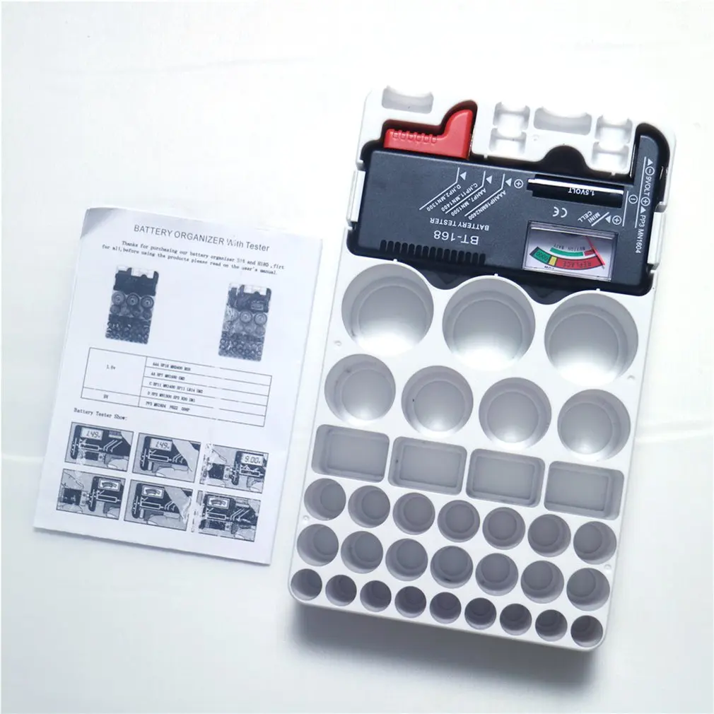 H18 указатель батареи тест er батарея коробка для хранения емкость er| |