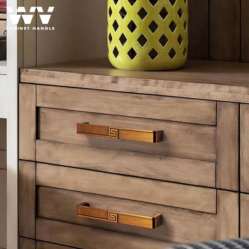 WV античные китайские ручки для двери шкафа желтые бронзовые золотого цвета ящика