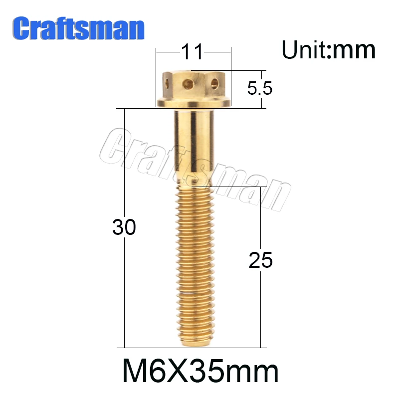 1 шт. титановые болты M6x10 15 20 25 30 35 40 45 50 60 мм для корпуса двигателя мотоцикла