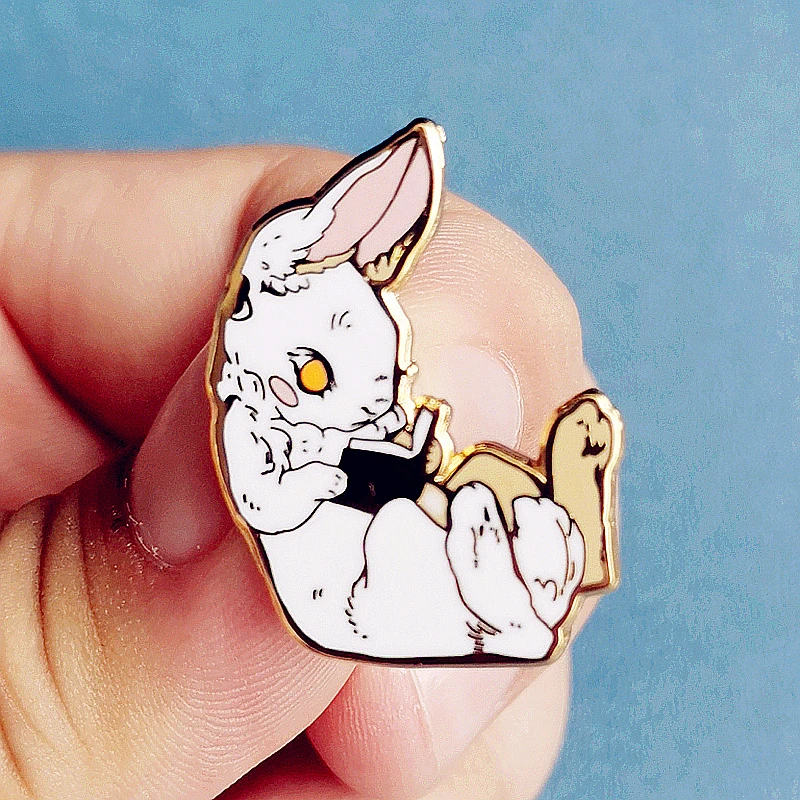 Мультяшный кролик зайчик книги для чтения искусство рюкзак шляпа сумка джинсы