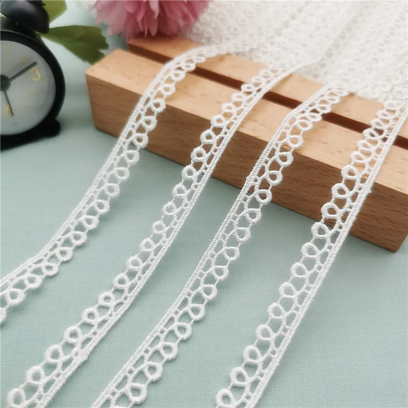 

14 Yards Narrow Lace Trim Tiny Circle Lace Trim Hometexile DIY Handmade sewing for Bridal Dress Curtain Hem Clutch Bag