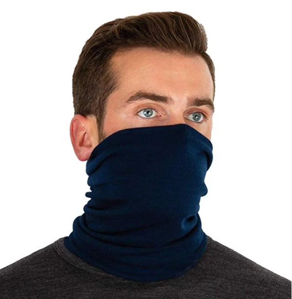 Fall Winter Unisex Merino Wool Ski Neck Gaiter Women Men Merino Wool Midweight Neck Gaiter Man Wool Ring Wrap 1 Layer Warm