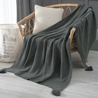 nordic knitted wool blanket beige gray coffee sofa throw blankets for beds travel office shawl leisure air conditioning blanket