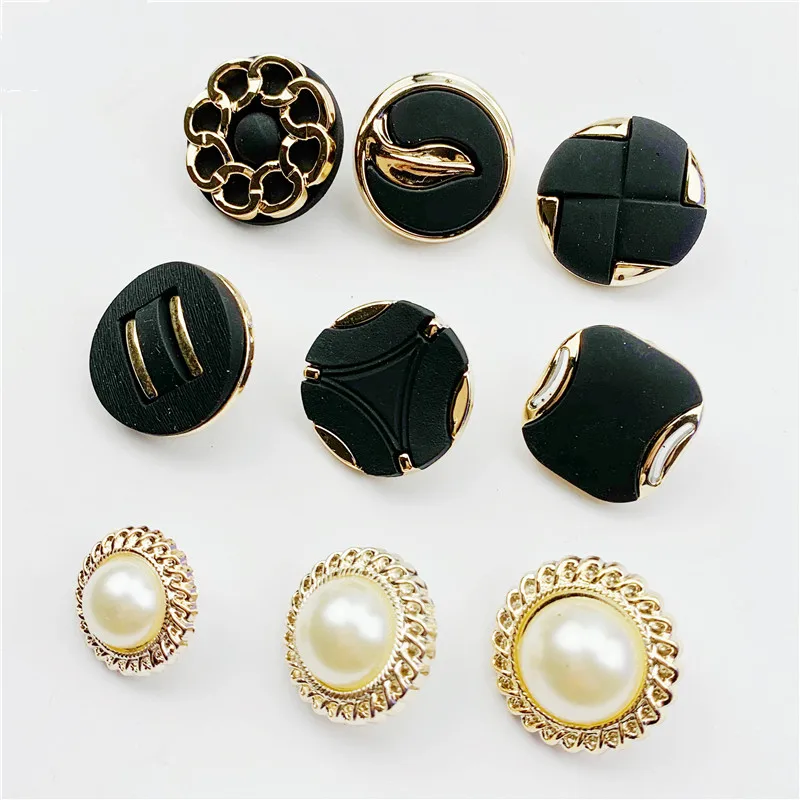 Модные черные пуговицы с хвостовиком для одежды круглые пластиковые сделай сам