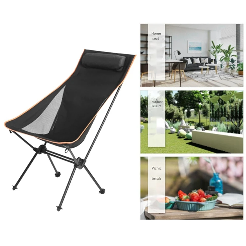 Online Açık Ultralight Taşınabilir Katlanır Sandalye, Ay Sandalye Kamp Plaj Sandalyesi Taşıma çantası Ile