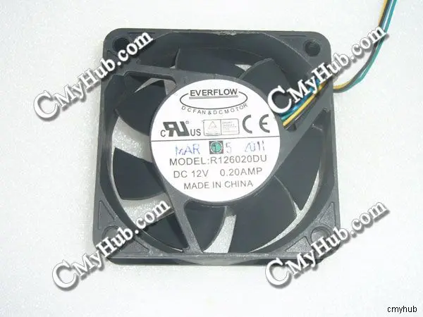 Для EVERFLOW R126020DU DC12V 0.20A 6020 6 см 60 мм 60x60x20 4 провода 4Pin Вентилятор