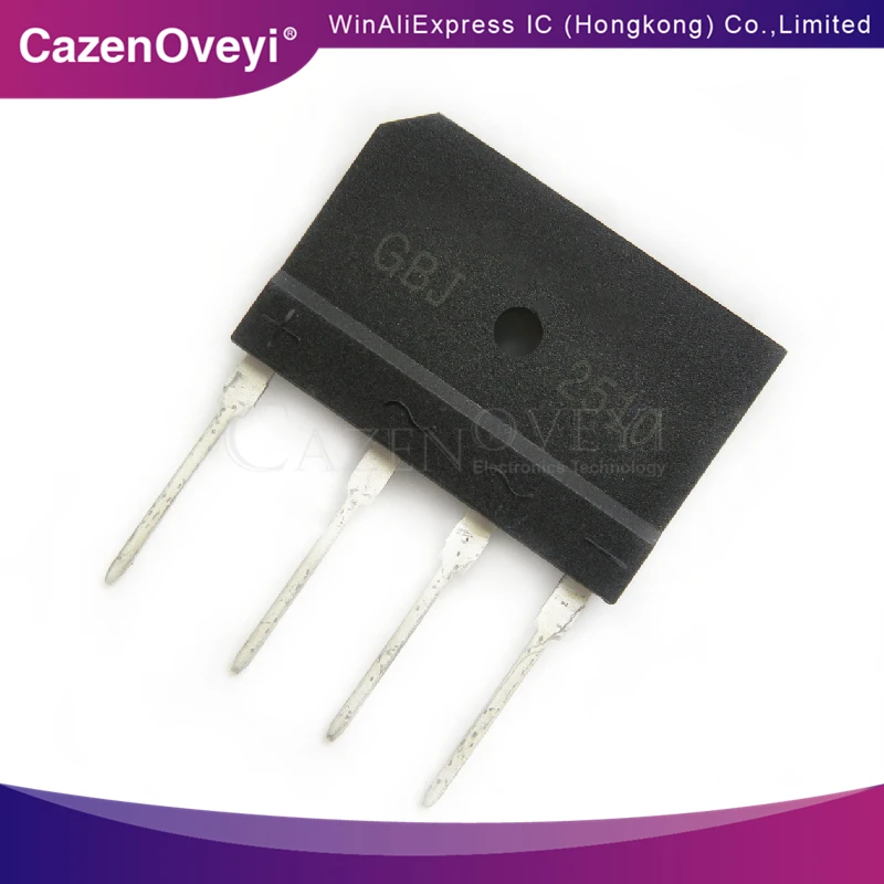 

5pcs/lot GBJ2510 2510 ZIP-4 1000V 25A new original In Stock