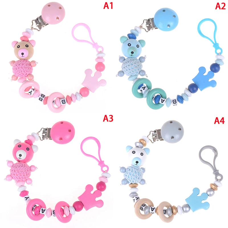 

Baby Kid Cartoon Pacifier Clip Pacifier Chain Panda Shape Hand Made Cute Colourful Beads Dummy Clip Baby Soother Holder