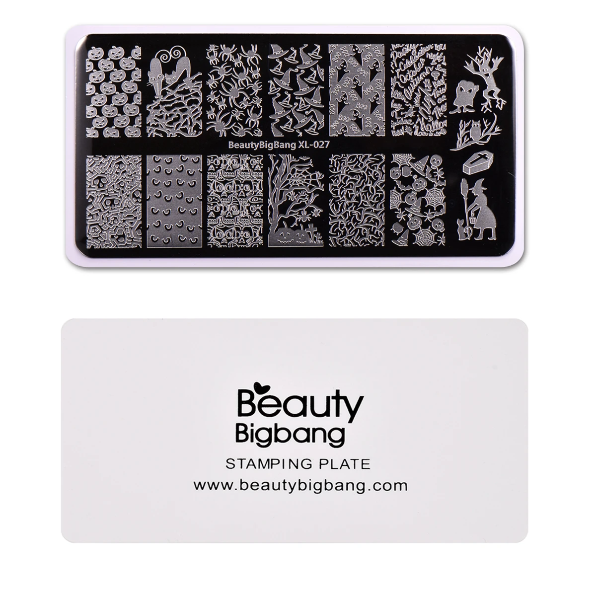 Пластина для стемпинга ногтей с изображением тыквы ведьмы Хэллоуина паука