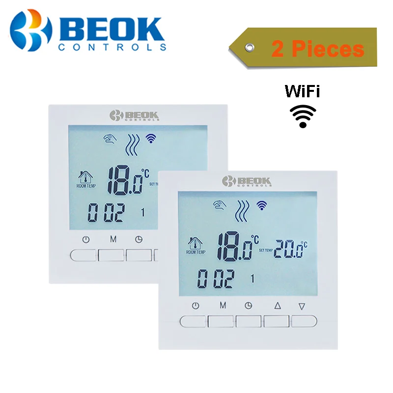 Термостат для газового котла Beok 2 шт. Wi Fi управление через приложение регулятор