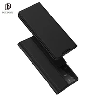 for samsung galaxy s21 ultra 5g case dux ducis magnetic stand flip pu wallet leather case for s21 ultra 5g cover with card slot