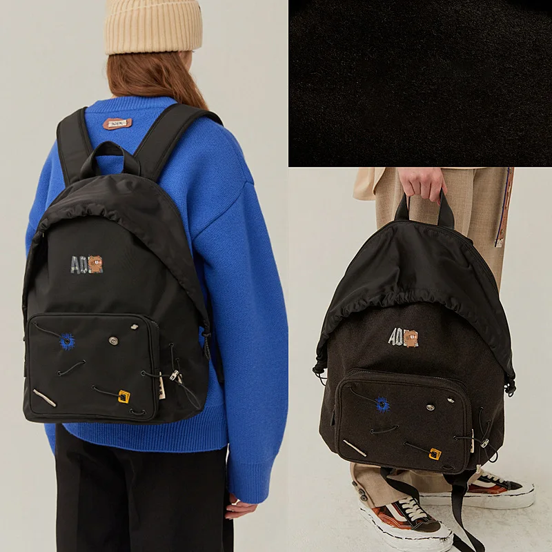 

European and American fashion trend brand large-capacity student schoolbag new product drawstring small decorative backpack