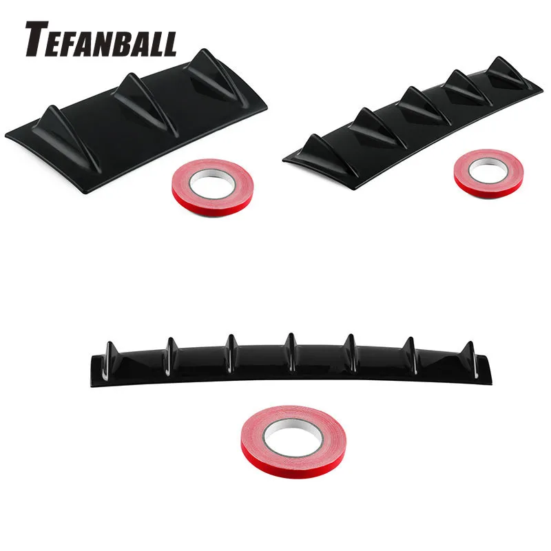 

New Universal Car Rear Bumper Lip Diffuser 3-7 Fin Shark Fin Style Car Back Bumper Spoiler Lip Splitter Car-Styling Accessories