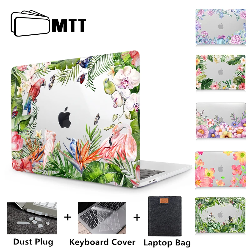 MTT чехол для ноутбука с цветочным узором и кристаллами для Macbook Air 11 13 Pro retina 13 15 дюймов с сенсорной панелью, Жесткий Чехол для ноутбука