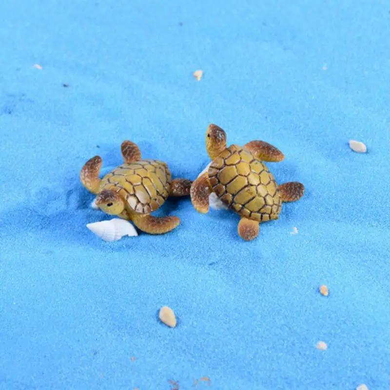 Реалистичная морская модель черепахи миниатюрные полимерные фигурки ручная