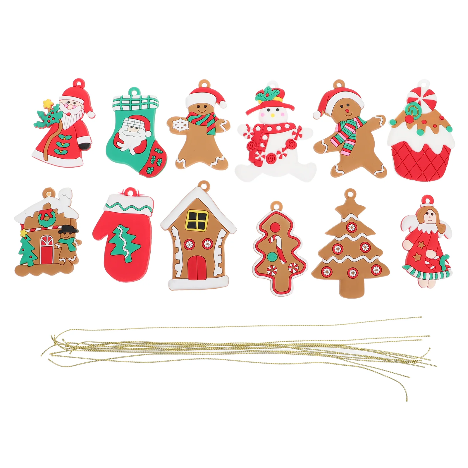 

12 Pcs Xmas Home Decor Xmas Door Pendants Window Hanging Decorative Pendants