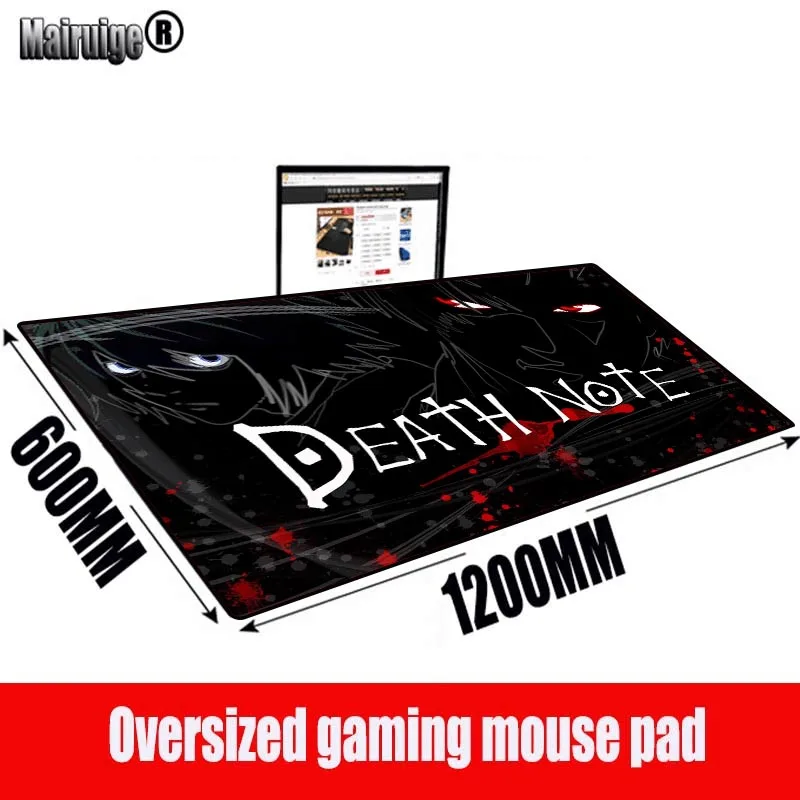 Полноразмерный коврик для мыши MRGBEST с аниме Death Note большой игровой XXL