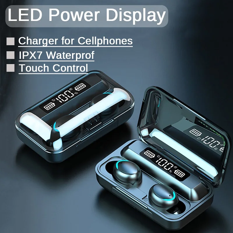 Беспроводные наушники TWS Bluetooth 2020 беспроводные с зарядным устройством 2200 мА · ч