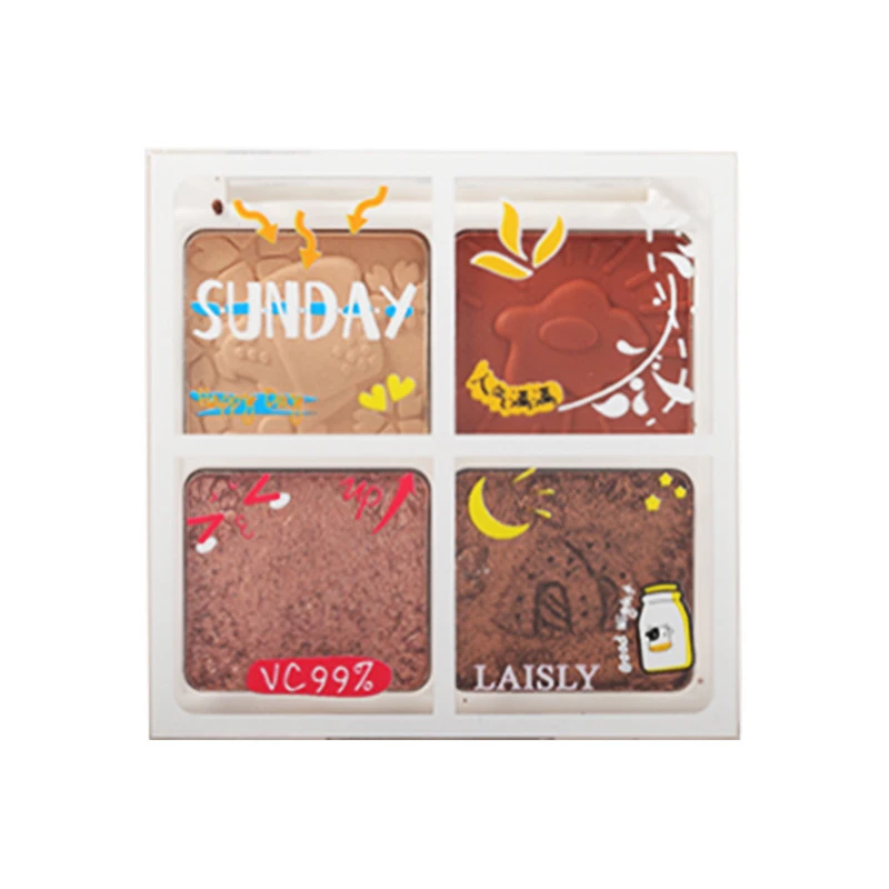 

2021 4 Colors Full Matte Eyeshadow Palette Non Flying Powder High Color Rendering Transparent Acrylic Shell Square Makeup