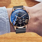 Часы наручные мужские кварцевые с сетчатым стальным браслетом, люксовые деловые, подарок для мужчин, с римским циферблатом