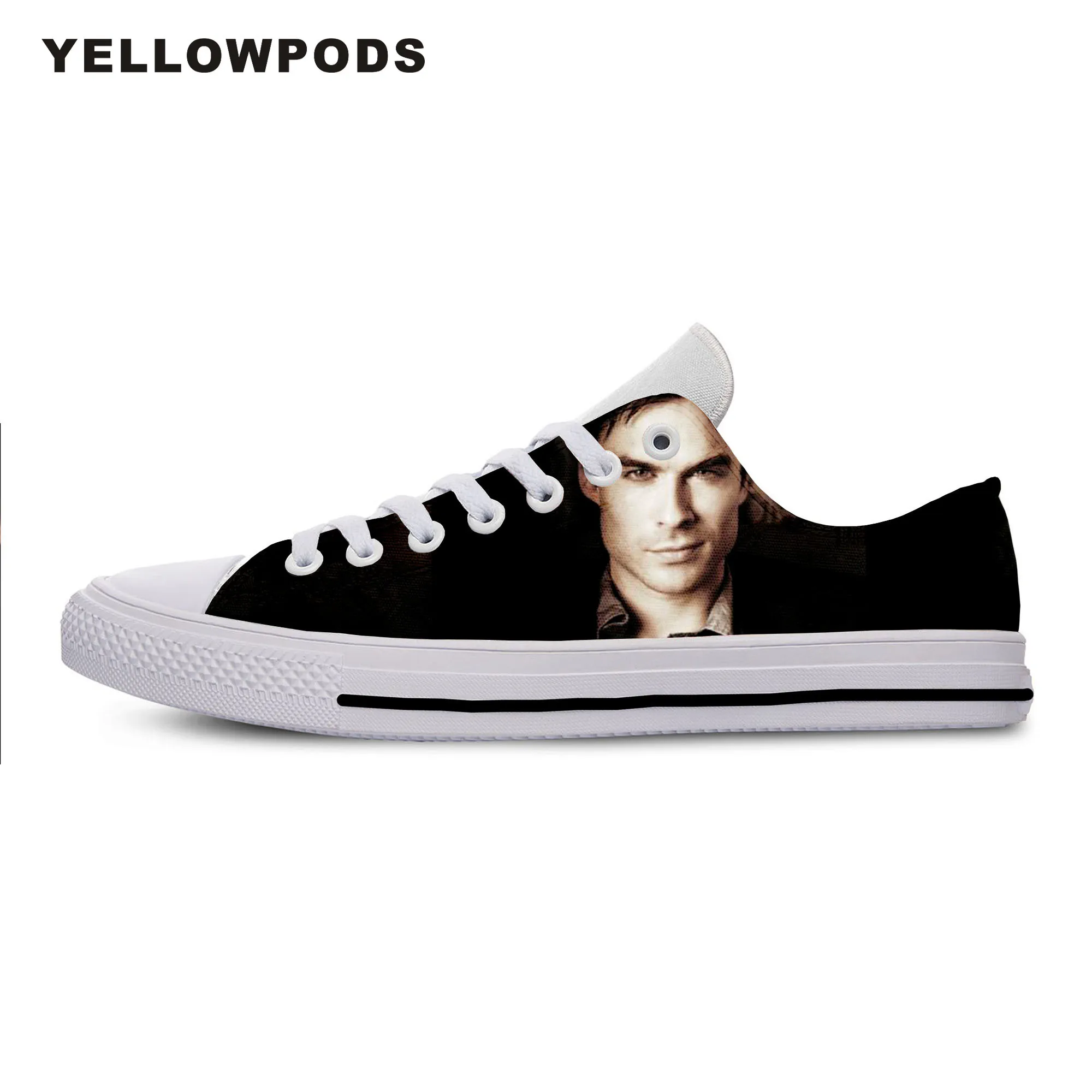 

New Canvas Men Casual Shoes Fashion High Quality Handiness Shoes For Men Women The Vampire Diaries Damon Ian Shoes Man