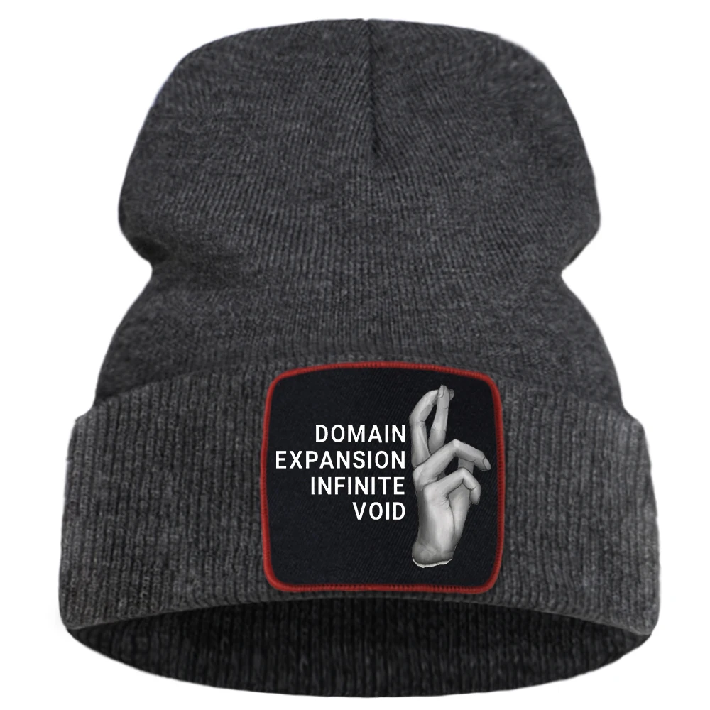 Gojo Satoru Jujutsu Kaisen Japan Anime Beanie Cap Casual Fashion Hat Mens Outdoor Knitted Solid Color Bonnet Caps | Аксессуары для
