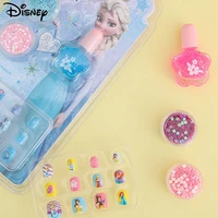 disney frozen elsa and anna girls makeup toys nail stickers set long haired princess sophia kids cartoon sticker toy