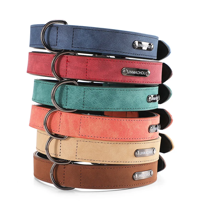 Регулируемый ошейник из натуральной кожи для собак удобный качественный прочный