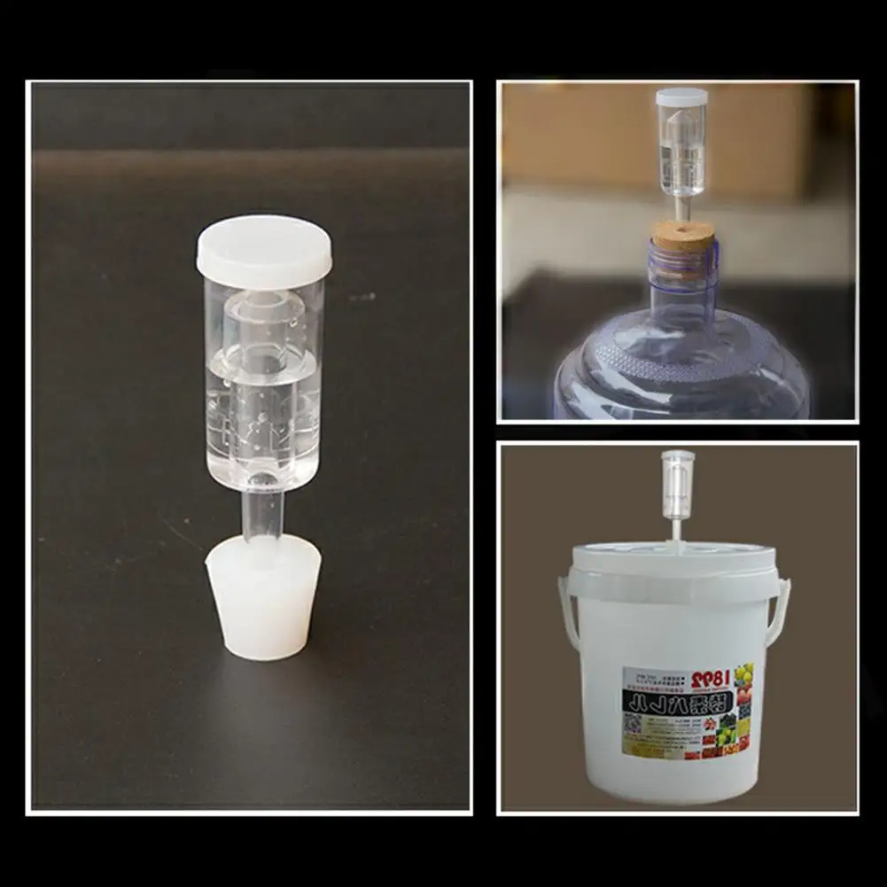 Three-Piece One-Way Air Lock Brewing Barrel Exhaust Valve Fermentation Wine New Beer Making Twin Bubble | Дом и сад