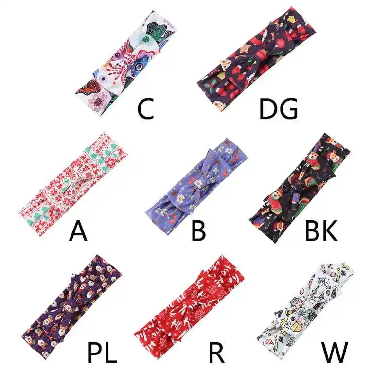 

Women's Christmas cartoons patterns holiday sports bowknot hair band 649c