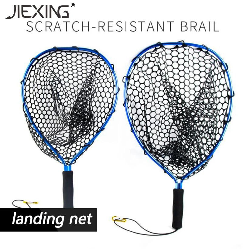 

Портативная рыболовная сеть, Силиконовая сетка, прочная рама из алюминиевого сплава, рыболовные снасти для ловли нахлыстом