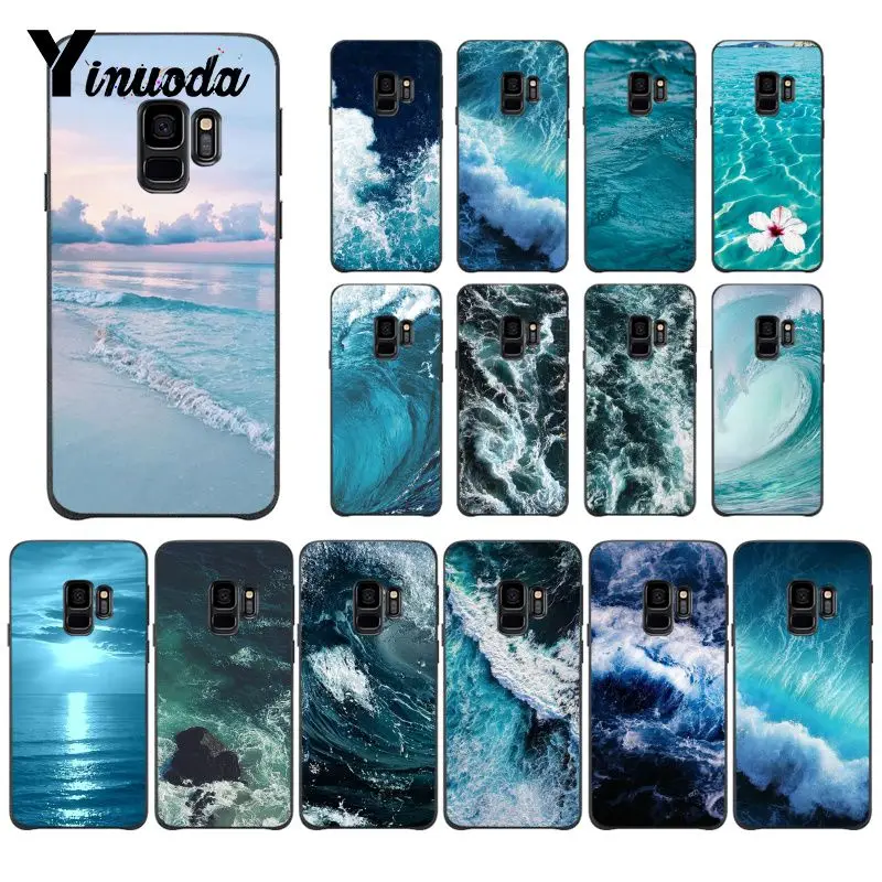 Yinuoda синий морской Чехол черный мягкий чехол для телефона samsung Galaxy S9 plus S7 edge S6 edge plus S10 S8 plus чехол