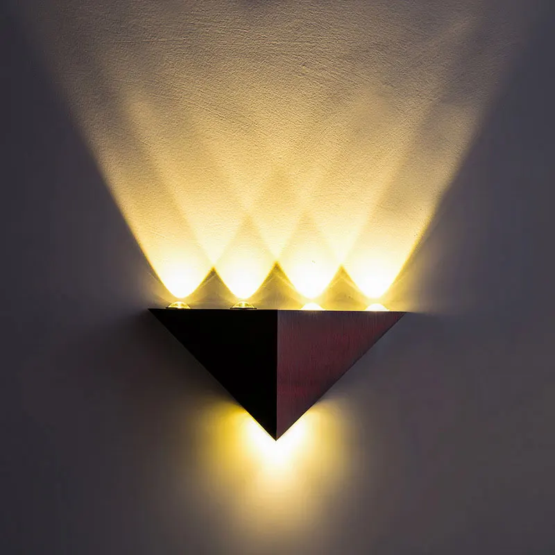 Современный светодиодный настенный светильник 5 Вт Алюминий тела Треугольники