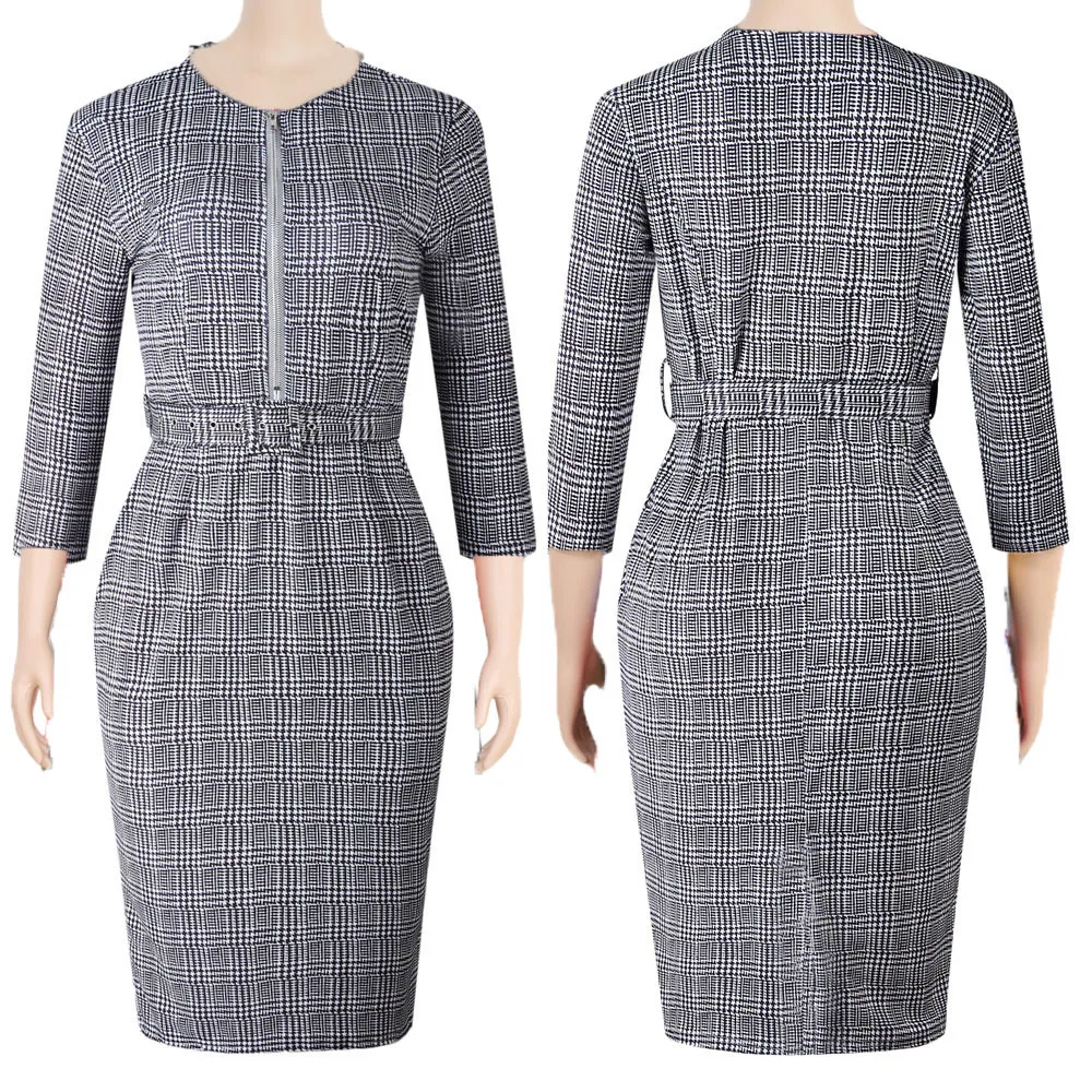 Офисное женское Бандажное платье элегантное облегающее до середины икры с