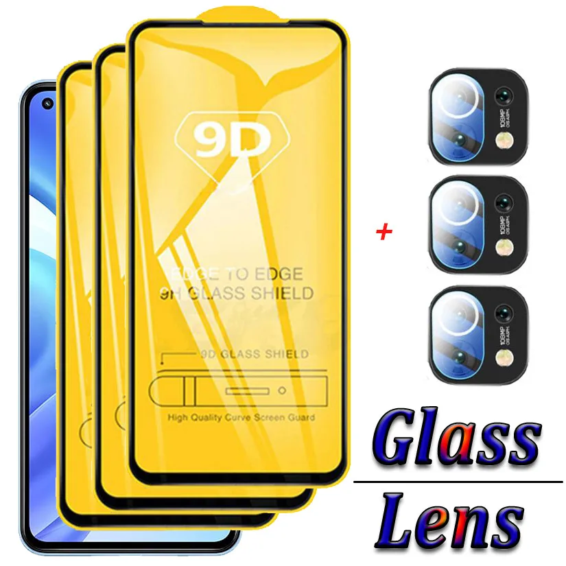 

9D Tempered Glass For Xiaomi 11 Lite Glass Mi 11 lite Screen Protector Safety Front Glasses Redmi Note 10 10T Pro Mi11 Lite Film