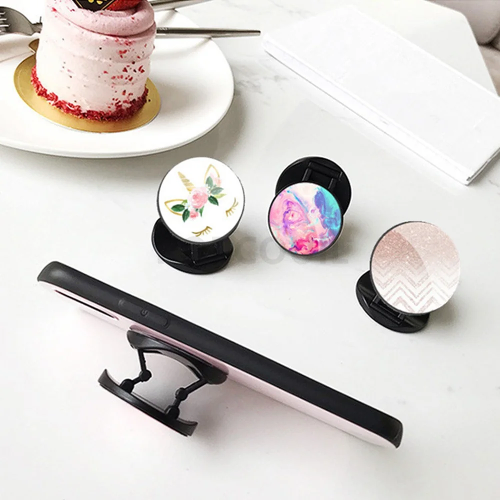 popcoui custom phone holder folding stretch for iphone samsung huawei xiaomi oppo customized cover photo bracket phone holder free global shipping