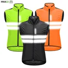 Мужская велосипедная жилетка WOSAWE Pro, светоотражающая ветрозащитная дышащая одежда, защитный жилет без рукавов для горных велосипедов