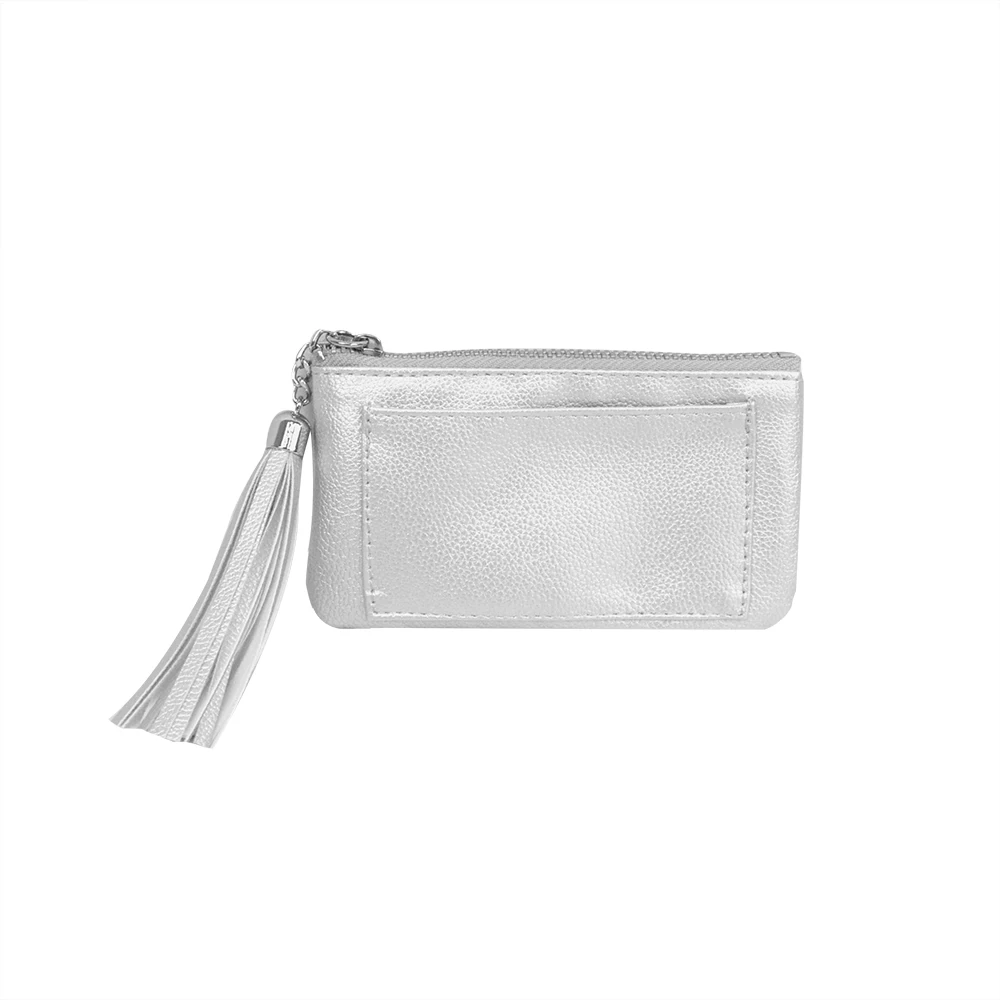 Заводская цена популярный держатель для карт из искусственной кожи Серебряный