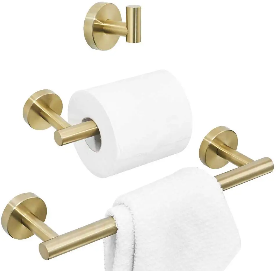 Современный набор аксессуаров для ванной комнаты серебряное оборудование