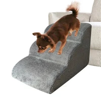 pet 3 steps stairs for small dog pet ramp ladder anti slip removable dogs bed stairs removed and washed pet supplies