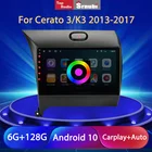 Автомобильное радио Srnubi, Android 10, для Kia K3 Cerato Forte 2013-2017, 3 YD-тюнера, мультимедийный видеоплеер, GPS-навигация, 2 Din, стерео, DVD