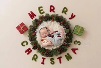 coconut newborn photography props christmas letters merry christmas hand stitched felt baby photo decoration neonatal