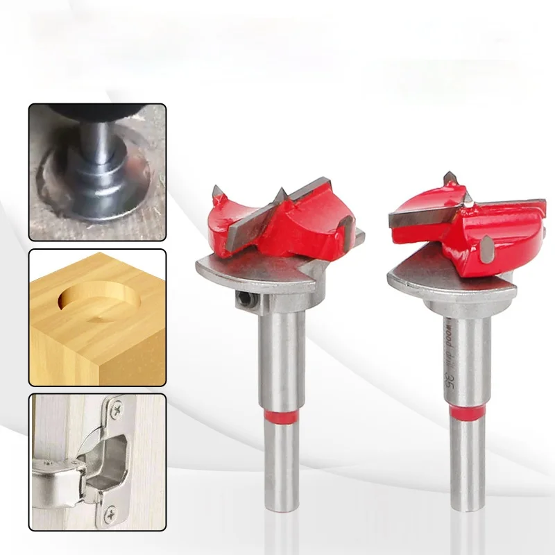 

Drillpro 5Pcs/set Forstner Drill Bit Set 15/20/25/30/35mm Wood Auger Cutter Hexagon Wrench Woodworking Hole Saw For Power Tools