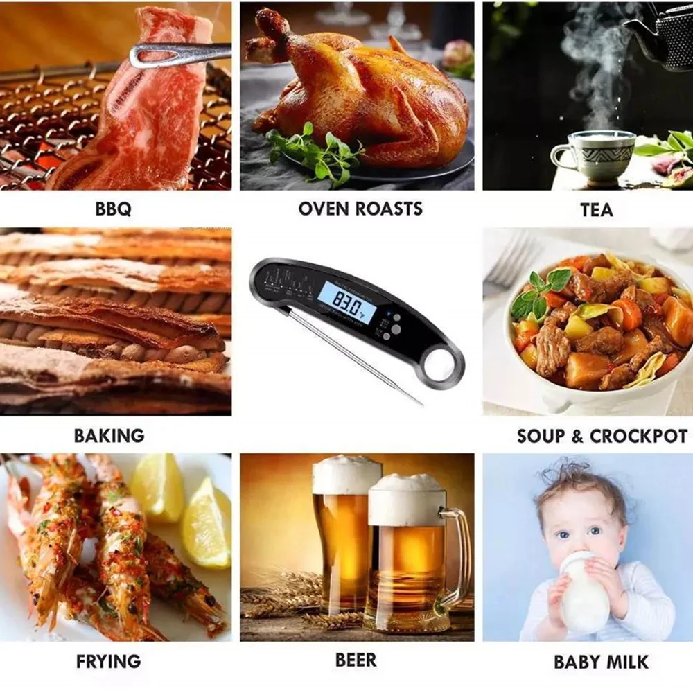 

New Household Kitchen Digital Food Thermometer Meat Fish BBQ Barbecue Waterproof Probe Thermometer Cooking Tools