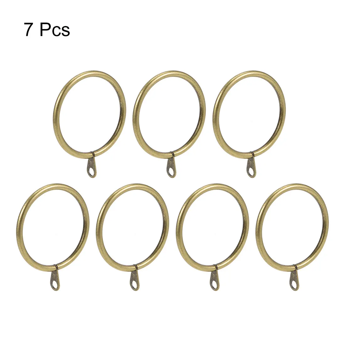 

uxcell 7Pcs Curtain Rings Metal 45mm Inner Dia Drapery Ring for Curtain Rods Bronze for Holding Curtains and Window Curtains