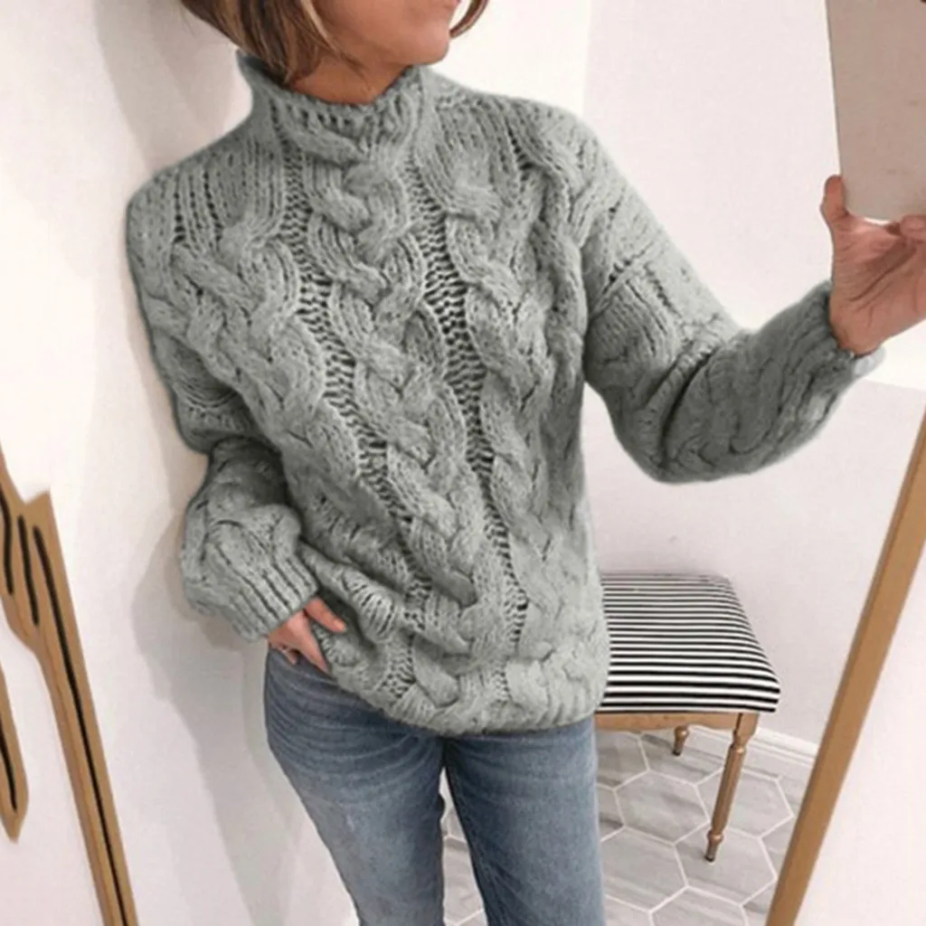 MISSOMO Autumn winter Knit Sweater Women Pullover Turtleneck Casual Slim Fit Long Sleeve Elastic Short Sweaters Pull Femme 10 | Женская