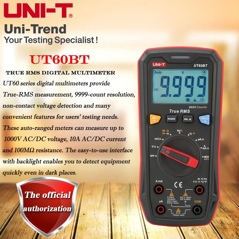

UNI-T UT60BT Bluetooth communication True RMS Digital Multimeter/full-featured misdetection protection multimeter