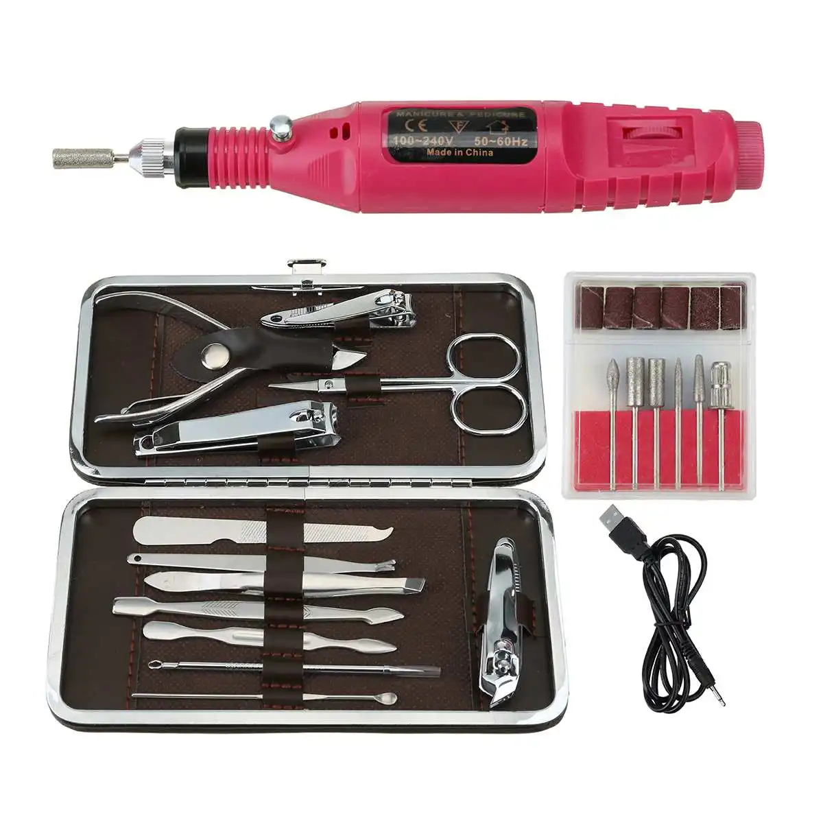 

26 Pcs Professional Electric Nail Drill Machine Pedicure Manicure Milling Cutters Set Nail File 20000RPM Polishing Equipment
