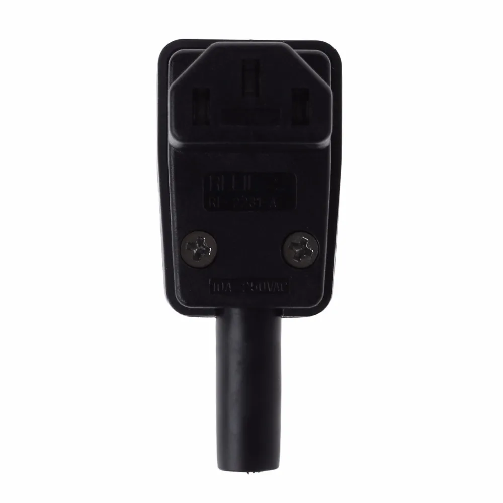 90 градусов Угловой IEC 320 C13 гнездовой разъем AC 10A 250V Мощность шнур питания кабель