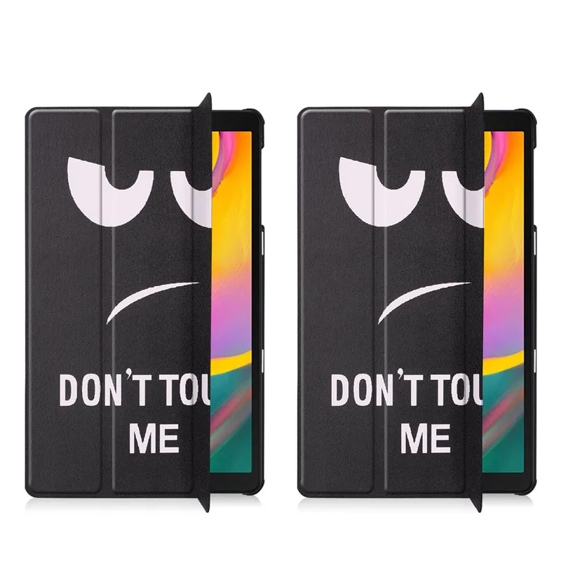 Флип-Стенд кожаный магнитный чехол Funda Capa чехол для Samsung Galaxy Tab A 10,1 T510 T515 SM-T510 SM-T515 Coque+ пленка+ ручка - Цвет: Case